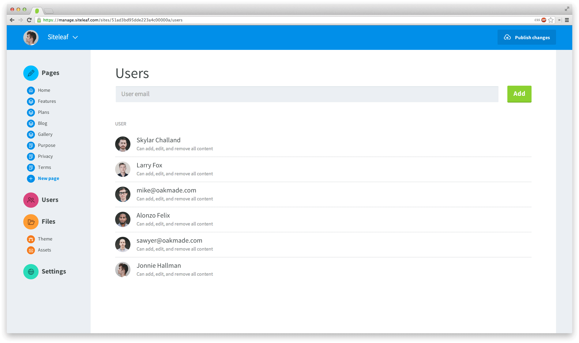 Siteleaf overview