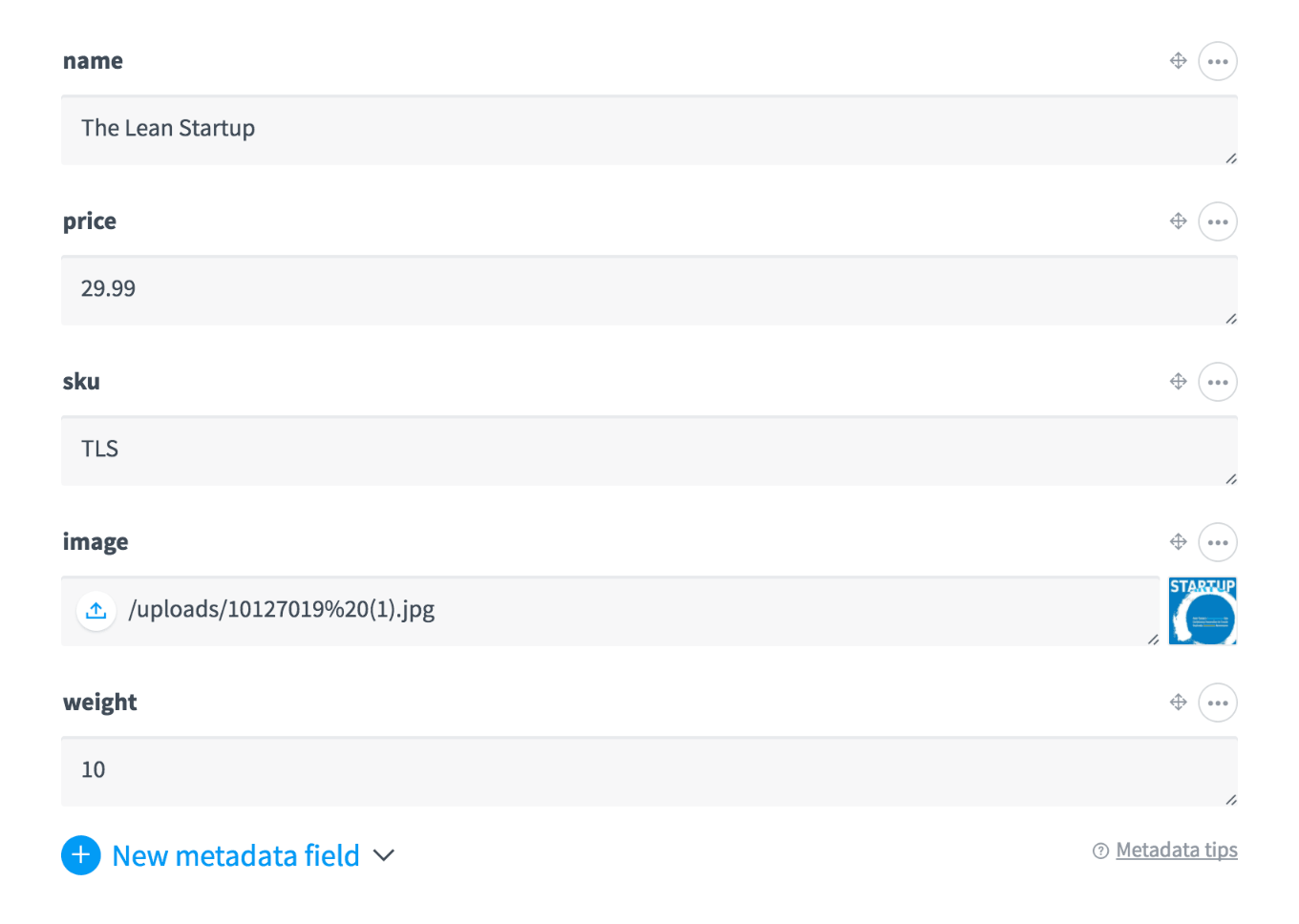 Default metadata in Siteleaf